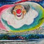 Der Seifenblasen Clown, Unikat, 2009, Encaustic, 52 x 66 cm