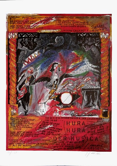Hura der Musica 1996 Farb Litho-Offset Größe: 50 x 70 cm Auflage100 Preis 140,- Euro